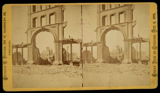 Among the Ruins in Chicago, No. 21. Bigelow Building, Front View (NBY 6786)