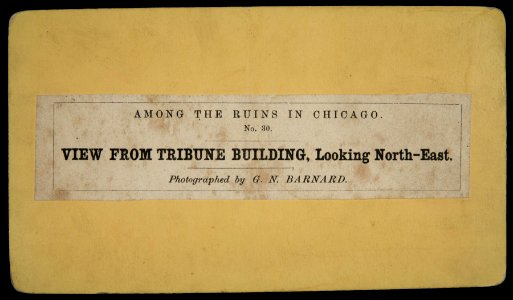 Among the Ruins in Chicago, No. 30. View from Tribune Building; looking North-East (NBY 7164)