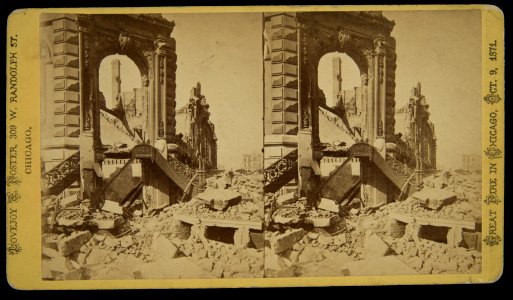 Among the Ruins in Chicago, No. 4. Bryan Block; N.W. cor. Monroe and La Salle Streets (NBY 7010)