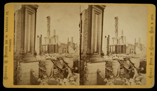 Among the Ruins in Chicago, No. 58. Views from the corner Monroe and Dearborn Street (NBY 6536)