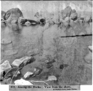 Among the rocks - View from the shore, at Zephyr Cove, Lake Tahoe LCCN2002722001 photo