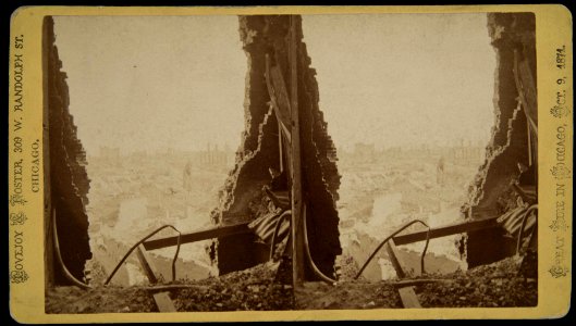 Among the Ruins in Chicago, No. 32. View from Tribune Building; looking east (NBY 6995)