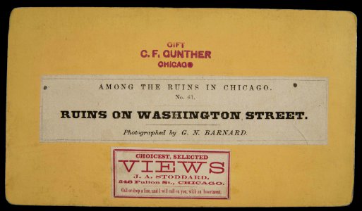 Among the Ruins in Chicago, No. 61. Ruins on Washington Street (NBY 6485)