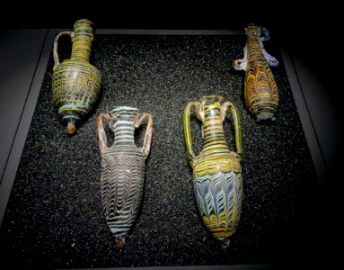 Amphoriskoi, Cyprus, 1st century BC to c. 10th century AD, glass - Landesmuseum Württemberg - Stuttgart, Germany - DSC03314