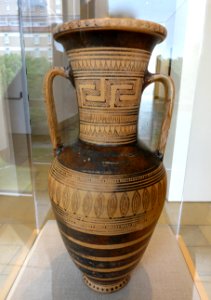 Amphora, geometric style, Greek-Attic, c. 770-760 BC, terracotta - Blanton Museum of Art - Austin, Texas - DSC07649 photo