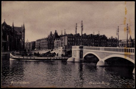 Amstel, Nieuwe Amstelbrug en St. Willibrorduskerk, Afb PRKBB00264000001