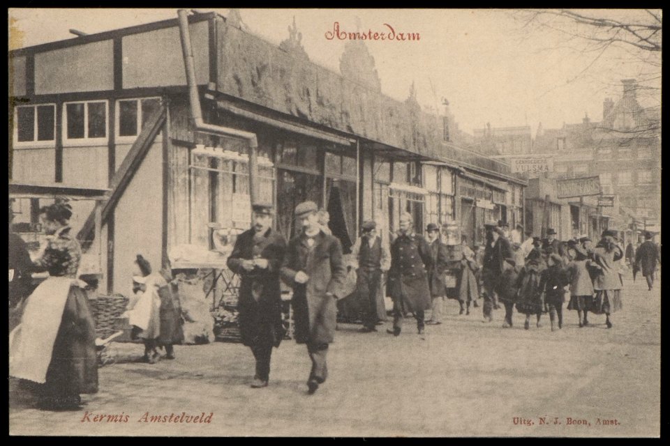 Amstelveld. Kermis. Uitgave N.J. Boon, Amsterdam, Afb PBKD00253000008