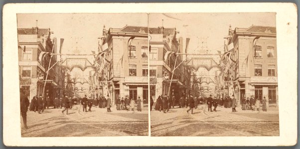 Amsterdam Inhuldigingsfeest Utrechtsche straat - Maarten Benschop