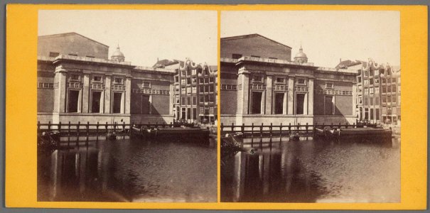 Amsterdam. Achterzijde van de Beurs (Damrak, Beurs van Zocher, achterzijde)