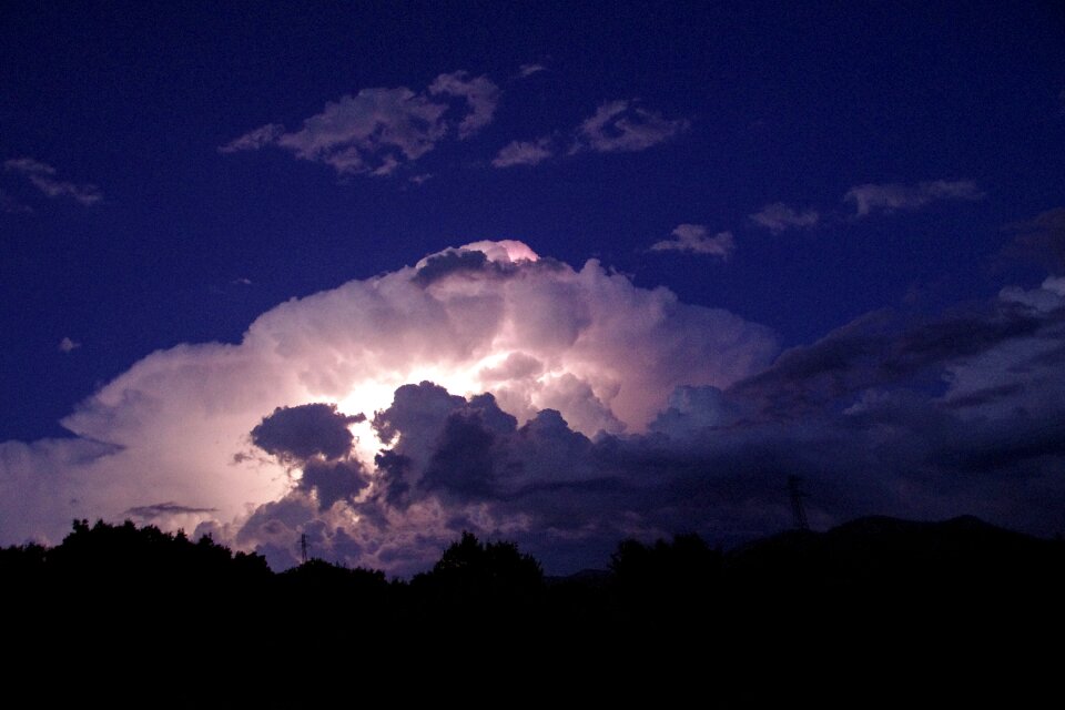 Flashing lightning storm