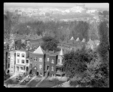 An elevated view looking N.W. from Providence Hospital, North Carolina Avenue at 2nd Street with D Street behind LCCN2016647086