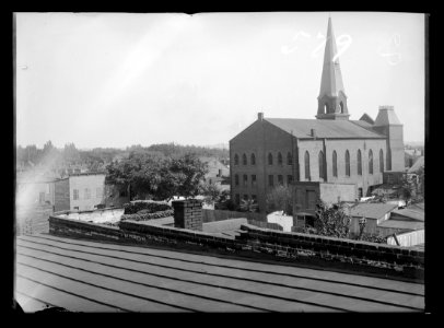 An elevated view of Queens Court behind Wesley Zion Church, (on D Street, S.W.), between 2nd & 3rd, D & C Streets, S.W. LCCN2016647097