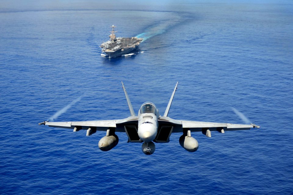 An F A-18 Hornet demonstrates air power. (8683136537)