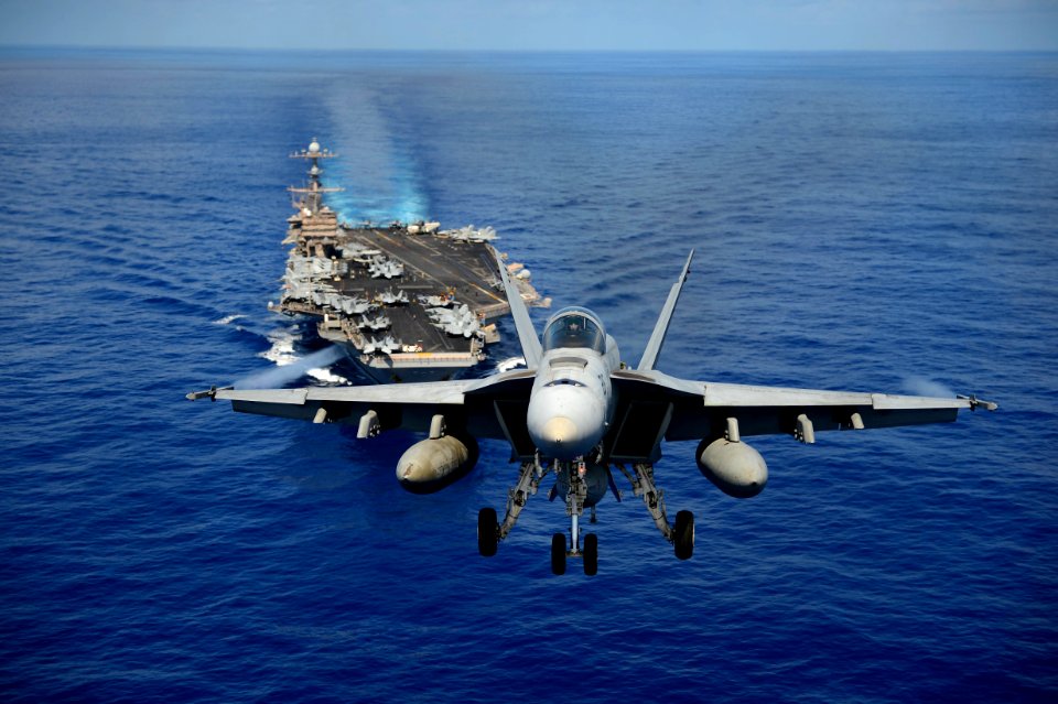 An F A-18 Hornet demonstrates air power. (8684252546)