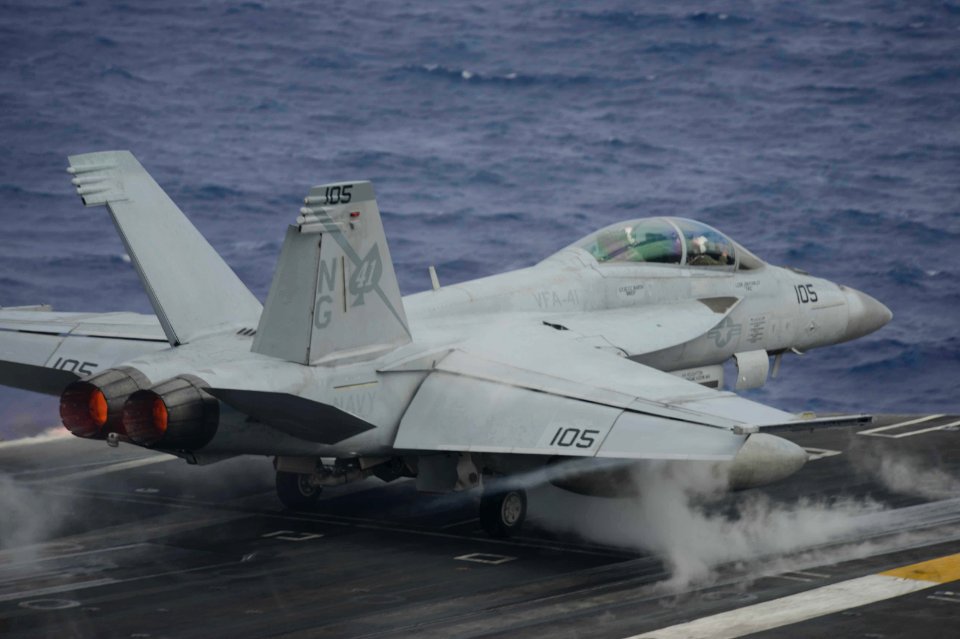 An F A-18F Super Hornet launches. (8696717980)