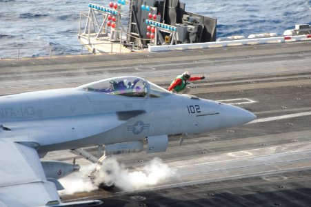 An F-A-18E launches from USS Dwight D. Eisenhower. (8290275035)