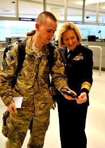 An individual augmentee is welcomed home. (8536337597)