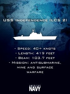 An informational graphic depicting the littoral combat ship USS Independence (8619670500)