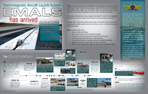 An infographic showing a development timeline for the Navy's Electromagnetic Aircraft Launch System. (18679312888)