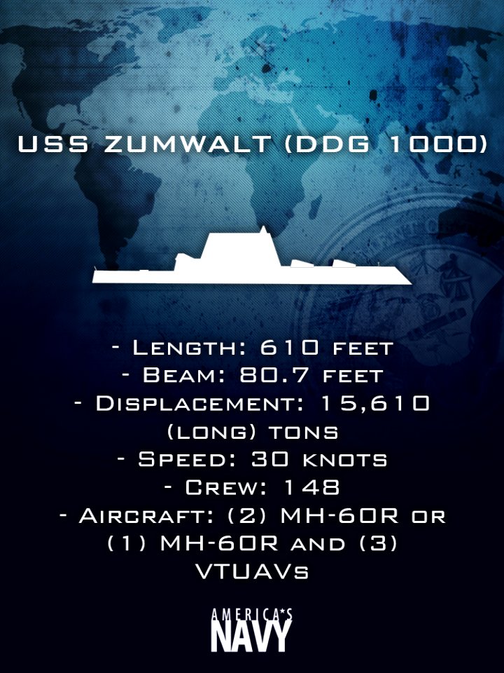 An informational graphic depicting USS Zumwalt (8619670326)