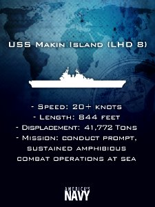 An informational graphic depicting the amphibious assault ship USS Makin Island (8619670382) photo