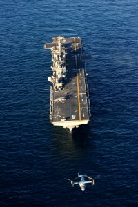 An MV-22 takes off from USS Boxer. (8488250039)
