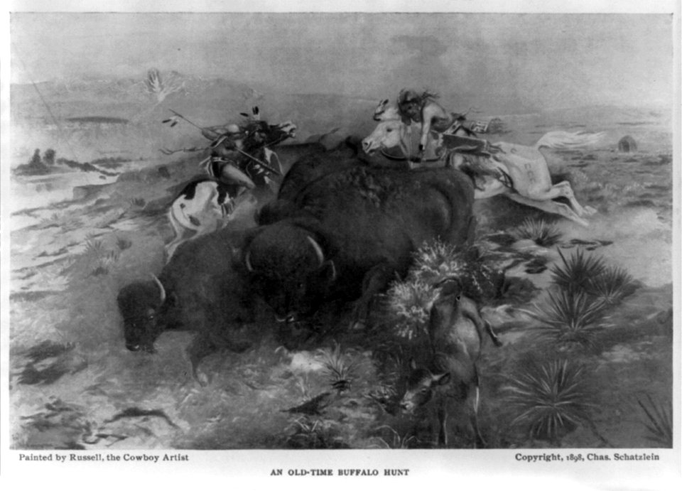 An old-time buffalo hunt LCCN2002715052