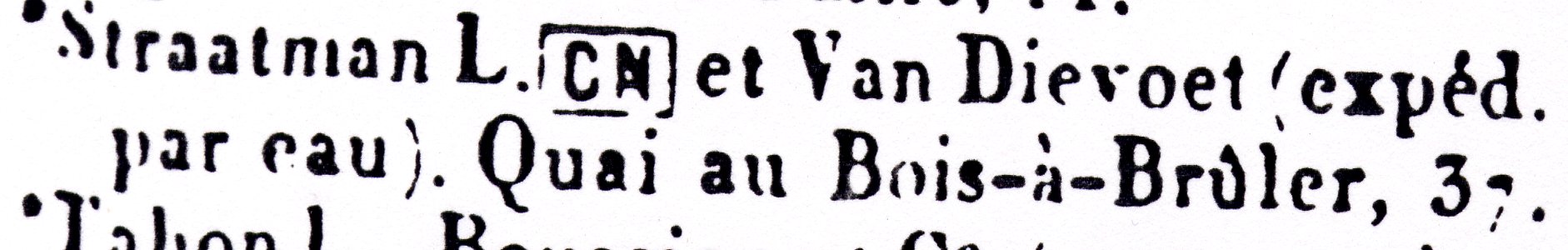 An. Commerce et Industrie Straatman et Van Dievoet 1870