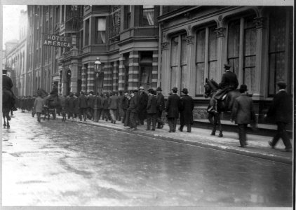 Anarchists - police driving crowd from Union Sq. after riot, New York City LCCN2001704487