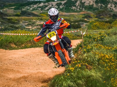 Adventure competition biker