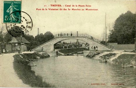 Ancien pont de la Visitation à Troyes