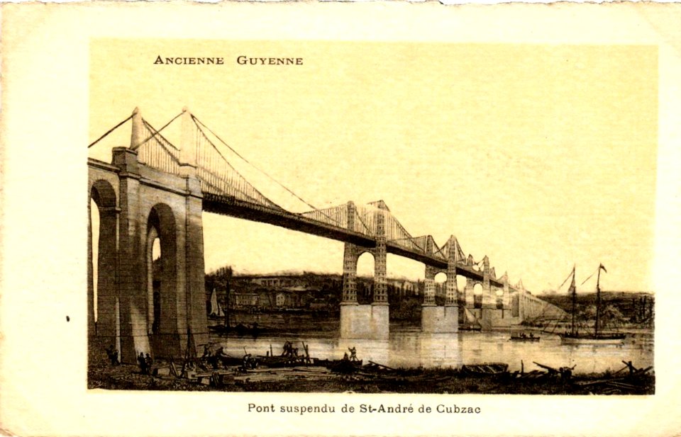 Ancienne Guyenne - Saint-André-de-Cubzac - Pont suspendu