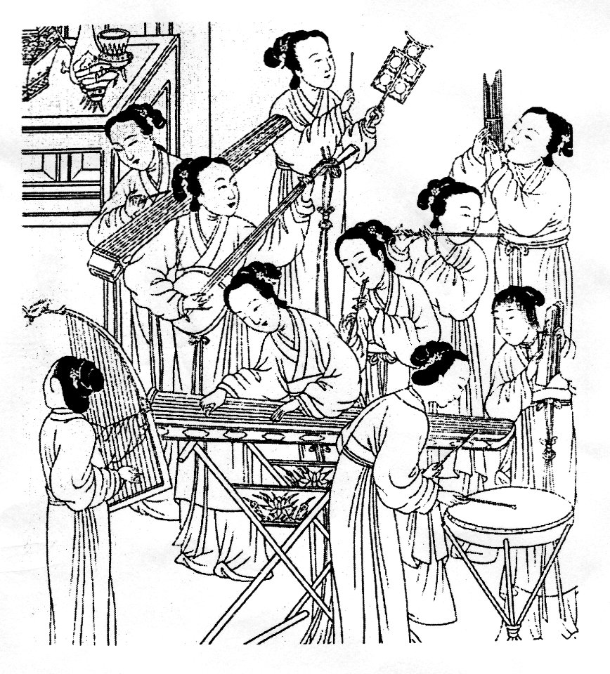 Ancient Chinese instrumentalists