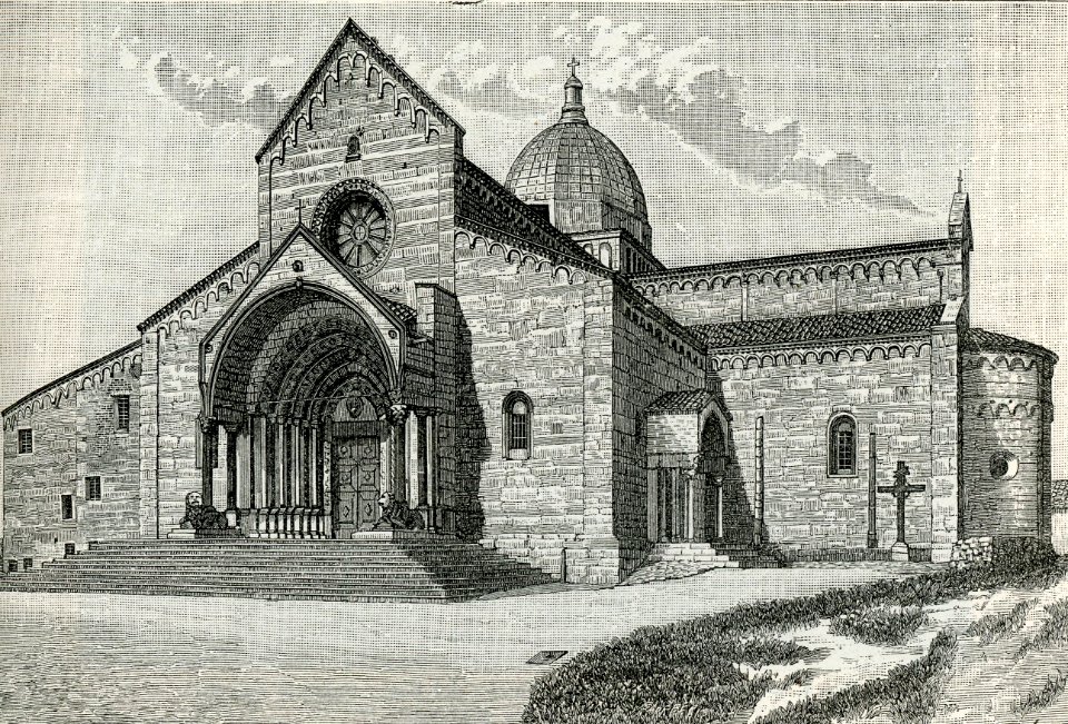 Ancona Cattedrale di San Ciriaco xilografia