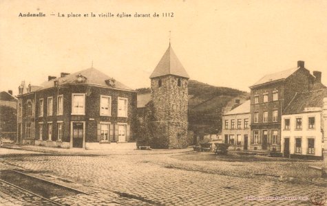 Andenelle - La place et la vieille eglise drant de 1112 (Edit. Parmentier-Conrardi)