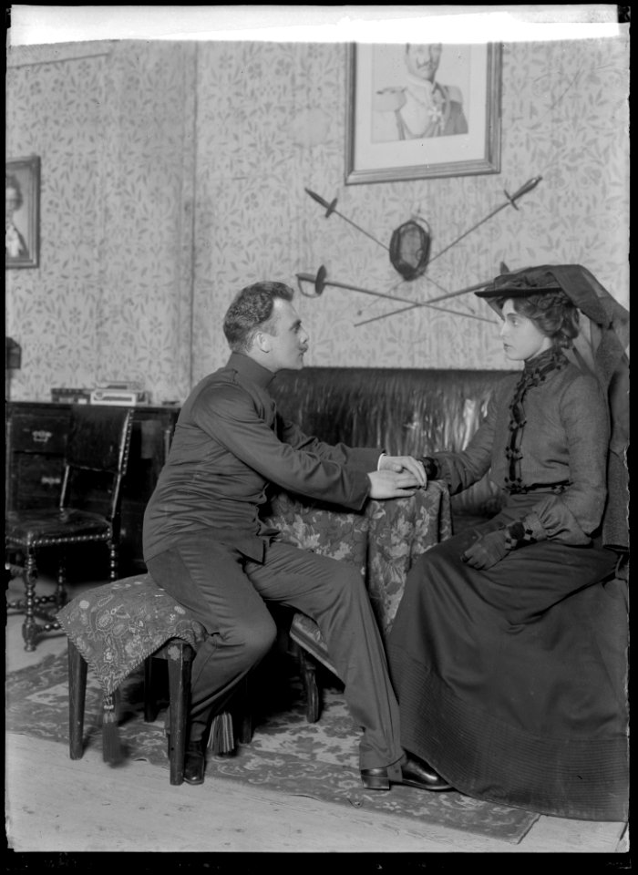 Anders de Wahl and Gerda Lundequist in Karneval at Svenska teatern 1902 - SMV - NV025