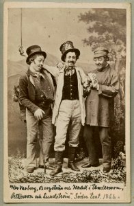 Andersson, Pettersson och Lundström, Södra teatern 1865. Rollporträtt - SMV - H4 079