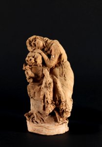 Andrea Malfatti – Figura femminile che riposa appoggiata a un muretto