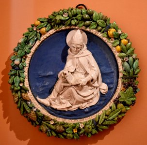 Andrea della Robbia, Teracotta roundel, 1490 (1) (29238824301)