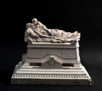 Andrea Malfatti – Sarcofago con donna morta e bambino che la bacia