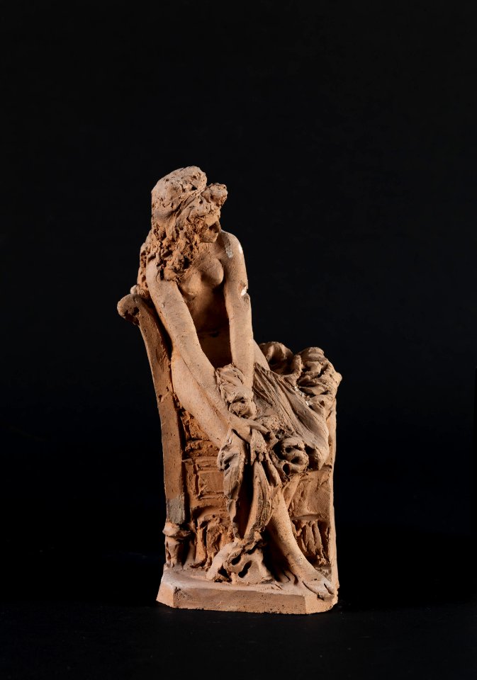 Andrea Malfatti – Figura femminile nuda seduta su poltrona