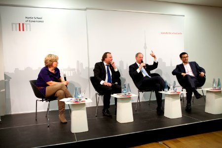Andrea Römmele, Helmut K. Anheier, John B. Emerson, and Mark Kayser, April 2016 (1)
