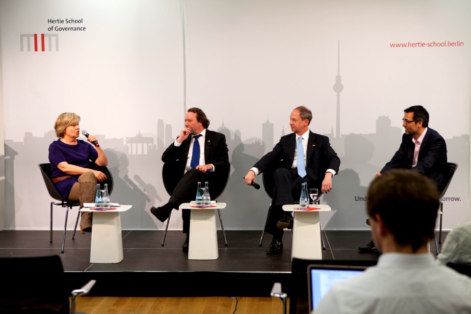 Andrea Römmele, Helmut K. Anheier, John B. Emerson, and Mark Kayser, April 2016 (2)
