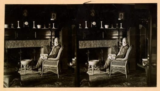 Andrew Carnegie in his golf cottage near St. Andrew's golf links, Westchester Co., N.Y. LCCN2017658601
