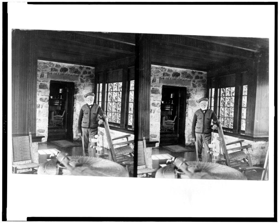 Andrew Carnegie in his golf cottage, near St. Andrews Golf Links, Westchester Co., N.Y. LCCN93511647