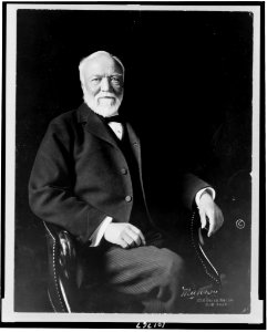 Andrew Carnegie, three-quarter length portrait, seated, facing slightly left) - Marceau, New York LCCN90715109