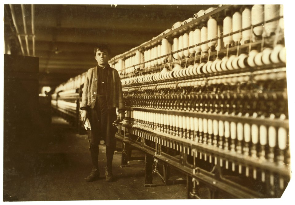 Andrew Stefanik, 4 Exchange St., A bobbin Boy (works as a spare boy) in -7 spinning room. See -2660, 2637. LOC nclc.02448