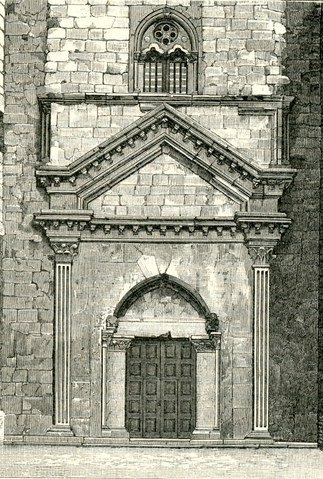 Andria porta di Castel del Monte xilografia di Barberis 1898