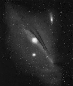 Andromeda Nebula - Trovelot, 1874 - Ans 02775-116-FL - crop,rot,bw