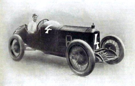 André Boillot, premier français vainqueur de la Targa Floriot, en 1919 sur Peugeot EXS